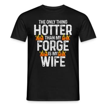 Schmieden Schmied Hufschmied Geschenk - Männer T-Shirt - Schwarz - Vorne - AI Model Male 178 light (178cm)