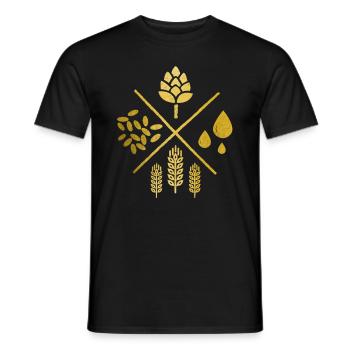 Bière artisanale maître brasseur houblon cadeau - T-shirt homme - noir - Devant - AI Model Male 178 light (178cm)