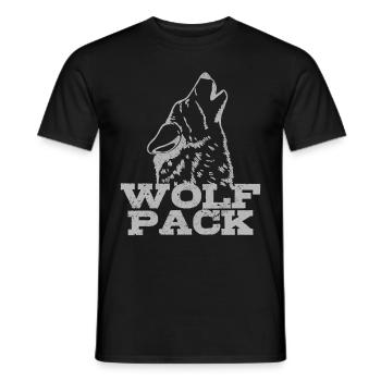 Wolf Pack Gift - Men's T-Shirt - black - Front - AI Model Male 178 light (178cm)