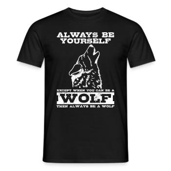 Cadeau de loup - T-shirt homme - noir - Devant - AI Model Male 178 light (178cm)