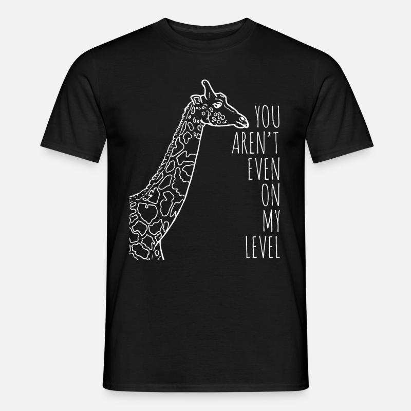 Giraffe Tier Lustig Geschenk - Männer T-Shirt - Schwarz