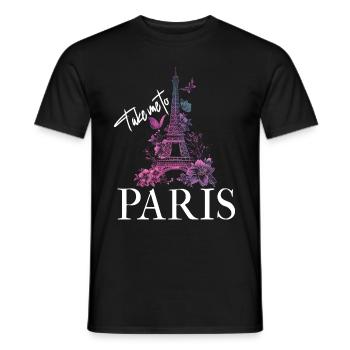 Paris Frankreich Eiffelturm Souvenir - Männer T-Shirt - Schwarz - Vorne - AI Model Male 178 light (178cm)