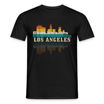 Los Angeles, Californie, Los Angeles - T-shirt homme - noir - Devant - AI Model Male 178 light (178cm)