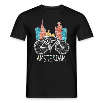 Amsterdam Niederlande Holland Souvenir - Männer T-Shirt - Schwarz - Vorne - AI Model Male 178 light (178cm)