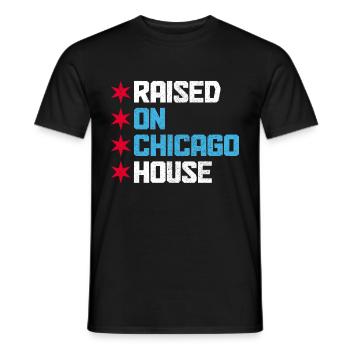 Chicago House Music, Illinois - Men's T-Shirt - black - Front - AI Model Male 178 light (178cm)