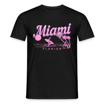Miami Beach Florida USA Retro Vintage - Männer T-Shirt - Schwarz - Vorne - AI Model Male 178 light (178cm)