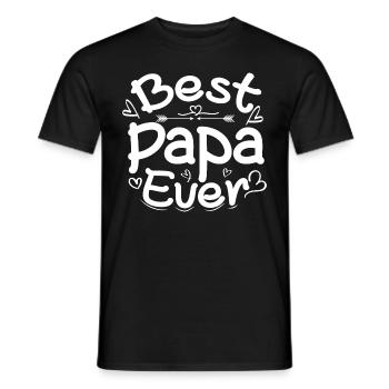 Dad Fathers Day Daddy Papa Funny Father´s Day - Men's T-Shirt - black - Front - AI Model Male 178 light (178cm)