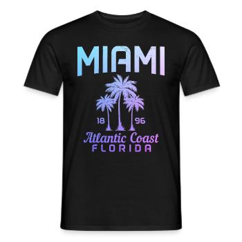 Miami Florida USA Retro Vintage - Männer T-Shirt - Schwarz - Vorne - AI Model Male 178 light (178cm)