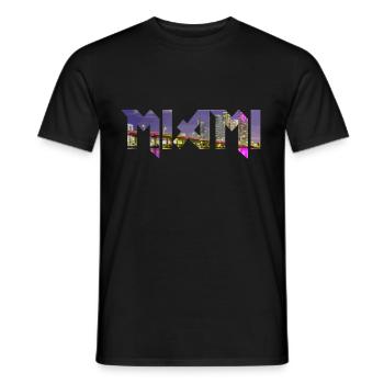 Miami Florida USA Retro Vintage - Männer T-Shirt - Schwarz - Vorne - AI Model Male 178 light (178cm)