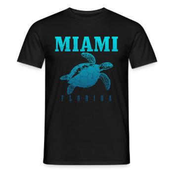 Miami Florida USA - Männer T-Shirt - Schwarz - Vorne - AI Model Male 178 light (178cm)