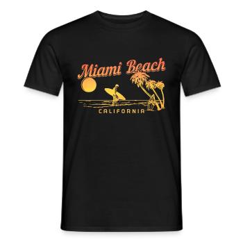 Miami Beach Florida USA - Männer T-Shirt - Schwarz - Vorne - AI Model Male 178 light (178cm)
