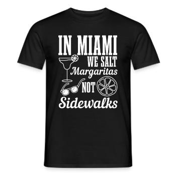 Miami, Florida, USA - Men's T-Shirt - black - Front - AI Model Male 178 light (178cm)