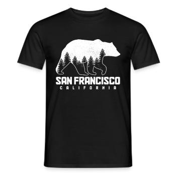 San Francisco California Souvenir - Men's T-Shirt - black - Front - AI Model Male 178 light (178cm)