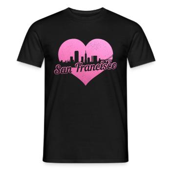 San Francisco California Souvenir - Men's T-Shirt - black - Front - AI Model Male 178 light (178cm)