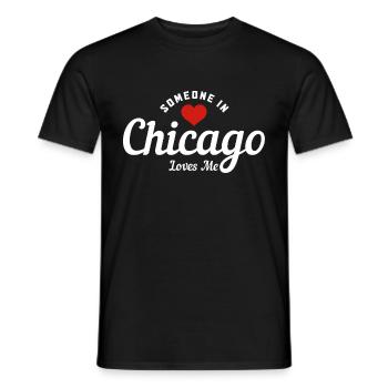Chicago Illinois Souvenir Gift - Men's T-Shirt - black - Front - AI Model Male 178 light (178cm)