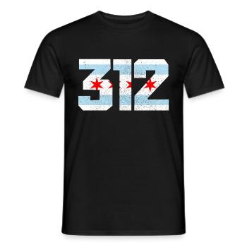 Chicago Illinois Souvenir Gift - Men's T-Shirt - black - Front - AI Model Male 178 light (178cm)
