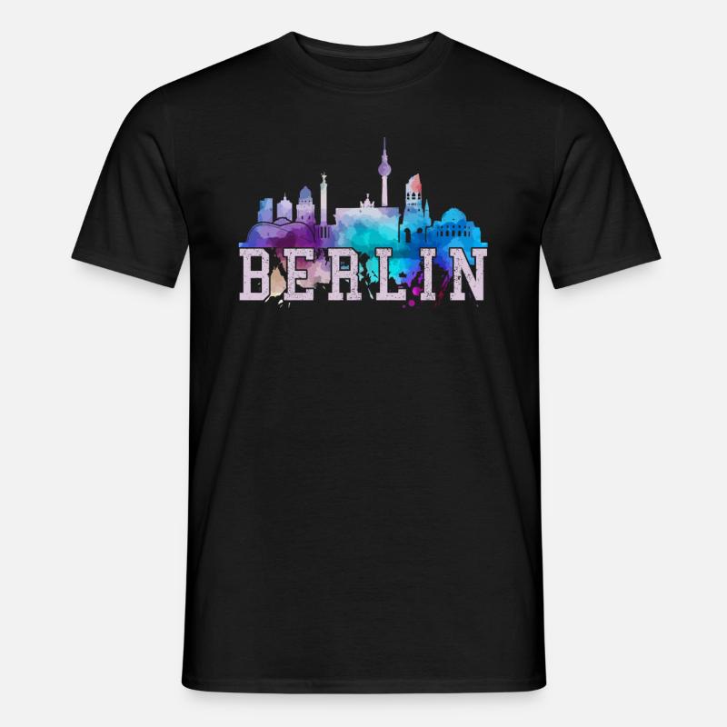 Berlin Skyline Germany - Men’s T-shirt - black