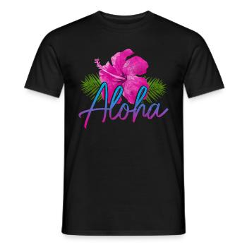 Hawaï Aloha Souvenir hawaïen - T-shirt homme - noir - Devant - AI Model Male 178 light (178cm)