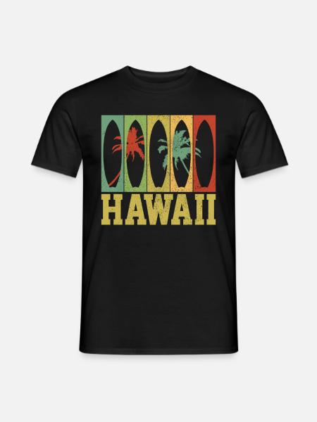 Hawaii Aloha Surfer Souvenir - Men's T-Shirt - black