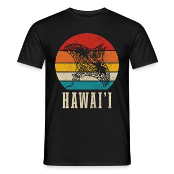 Hawaï Aloha Souvenir hawaïen - T-shirt homme - noir - Devant - AI Model Male 178 light (178cm)