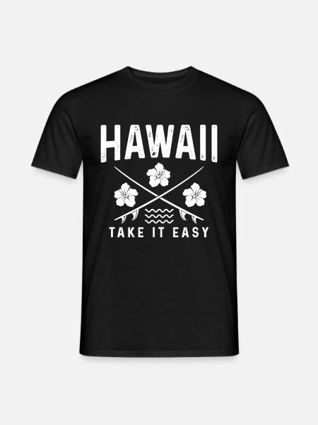 Hawaii Aloha Surfer Souvenir - Men's T-Shirt - black