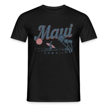 Maui Hawaii Aloha Souvenir hawaïen - T-shirt homme - noir - Devant - AI Model Male 178 light (178cm)