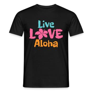 Hawaï Aloha Souvenir hawaïen - T-shirt homme - noir - Devant - AI Model Male 178 light (178cm)