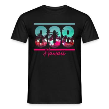 Hawaï Aloha Souvenir hawaïen - T-shirt homme - noir - Devant - AI Model Male 178 light (178cm)