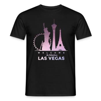 Las Vegas Nevada Souvenir Geschenk - Männer T-Shirt - Schwarz - Vorne - AI Model Male 178 light (178cm)