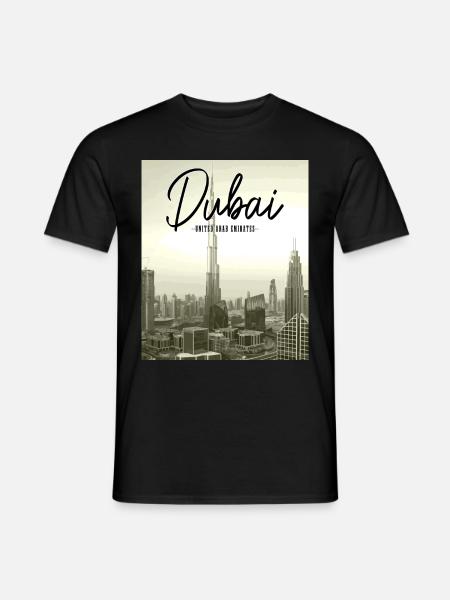 Dubai Skyline UAE Souvenir - Men's T-Shirt - black