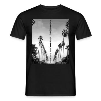 San Diego Kalifornien Vintage Souvenir - Männer T-Shirt - Schwarz - Vorne - AI Model Male 178 light (178cm)