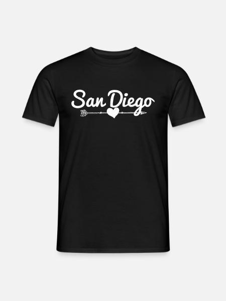 San Diego Kalifornien Vintage Souvenir - Männer T-Shirt - Schwarz