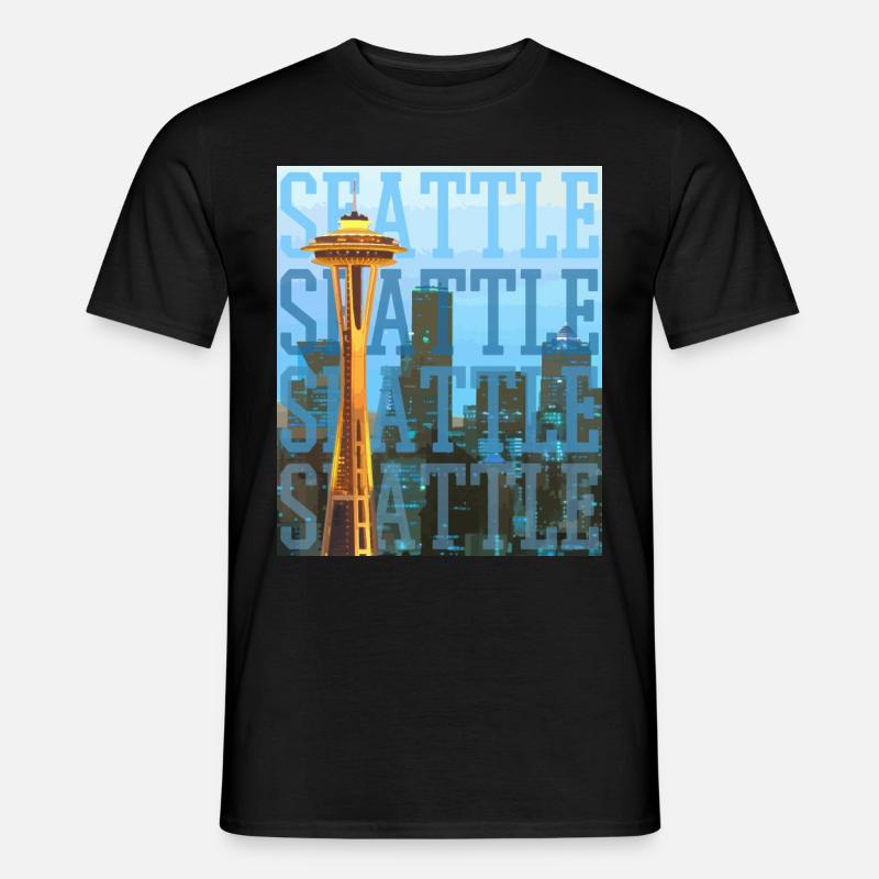 Seattle Washington Souvenir Geschenk - Männer T-Shirt - Schwarz