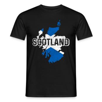 Ecosse drapeau écossais UK Vintage - T-shirt homme - noir - Devant - AI Model Male 178 light (178cm)