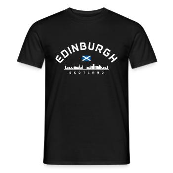 Drapeau écossais d’Écosse d’Édimbourg - T-shirt homme - noir - Devant - AI Model Male 178 light (178cm)