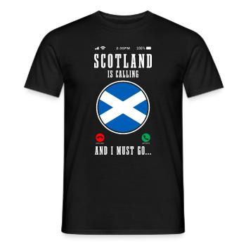 Schottland Schottische Flagge UK Vintage - Männer T-Shirt - Schwarz - Vorne - AI Model Male 178 light (178cm)