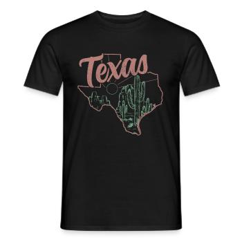 Texas - T-shirt homme - noir - Devant - AI Model Male 178 light (178cm)