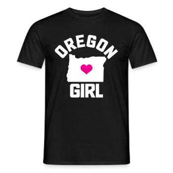 Oregon Girl - Männer T-Shirt - Schwarz - Vorne - AI Model Male 178 light (178cm)