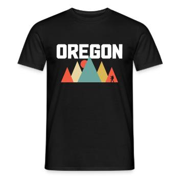 Oregon - Männer T-Shirt - Schwarz - Vorne - AI Model Male 178 light (178cm)