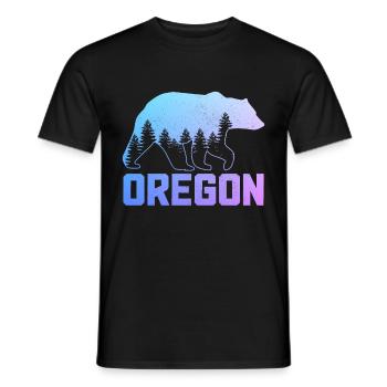 Oregon - Männer T-Shirt - Schwarz - Vorne - AI Model Male 178 light (178cm)