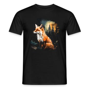 Renard - T-shirt homme - noir - Devant - AI Model Male 178 light (178cm)