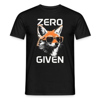 Fuchs Zero Fox Given Lustig - Männer T-Shirt - Schwarz - Vorne - AI Model Male 178 light (178cm)