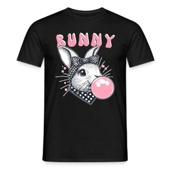 Lapin Bubblegum Bandana Lapin mignon rétro lapin - T-shirt homme - noir - Devant - AI Model Male 178 light (178cm)