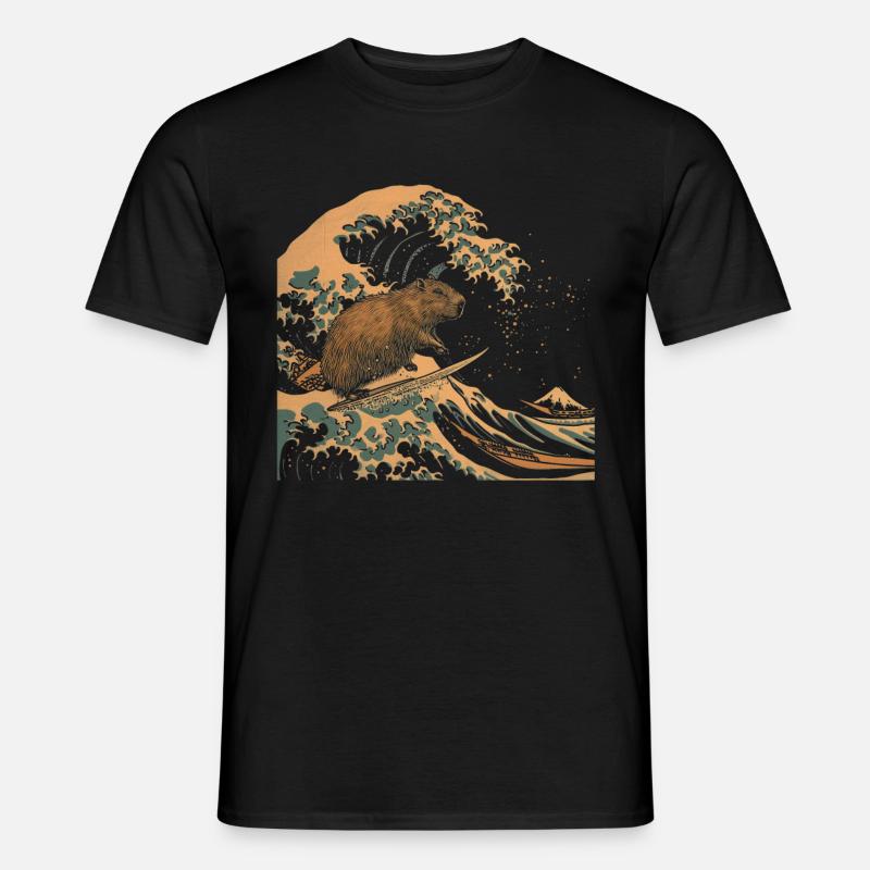 Capybara Lustiges Geschenk - Männer T-Shirt - Schwarz