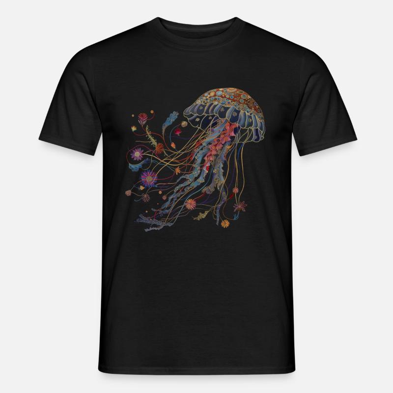 Qualle Geschenk - Männer T-Shirt - Schwarz