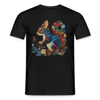Eichhörnchen - Männer T-Shirt - Schwarz - Vorne - AI Model Male 178 light (178cm)