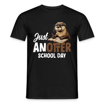 Otter Lustig Geschenk - Männer T-Shirt - Schwarz - Vorne - AI Model Male 178 light (178cm)