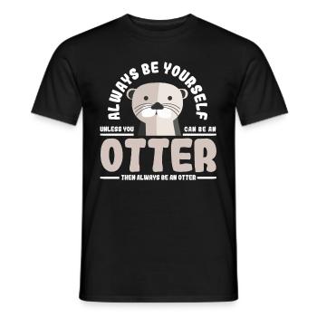 Otter - Männer T-Shirt - Schwarz - Vorne - AI Model Male 178 light (178cm)