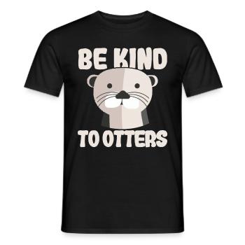 Être enfant loutre drôle cadeau - T-shirt homme - noir - Devant - AI Model Male 178 light (178cm)