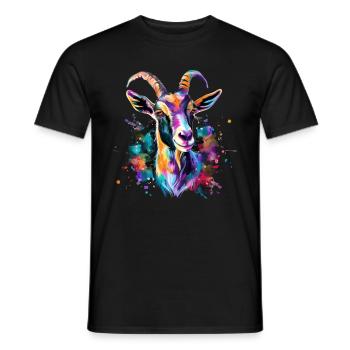 Ziege Geschenk - Männer T-Shirt - Schwarz - Vorne - AI Model Male 178 light (178cm)
